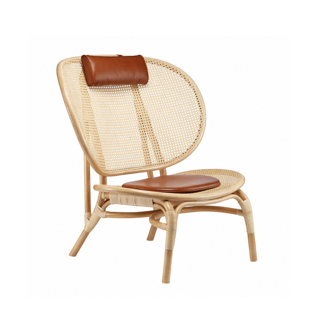 Cane 3301 Lounge Chair Oak Angled