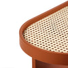 Capsule Side Table Terracotta Cane Close Up