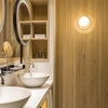 Circ Wall Light Black Light On Bathroom