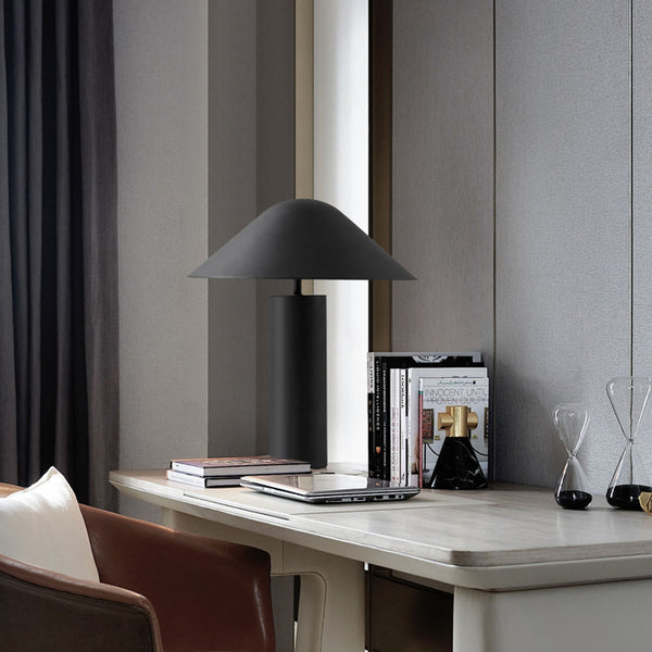 DAMO Table Lamp in Steel Matte Black Study Table