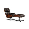 EAMES LOUNGE CHAIR ROSEWOOD BLACK LEATHER