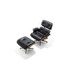 EAMES LOUNGE CHAIR WALNUT BLACK LEATHER