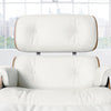 EAMES LOUNGE CHAIR WHITE LEATHER
