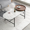 Foster Coffee Table Wood Marble Steel