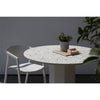 GONG Steel White Terrazzo Round Dining Table Outdoor
