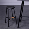 Gaffel Bar Stool Wood Steel Black
