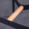 Gaffel Bar Stool Wood Steel Black Leg