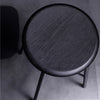 Gaffel Bar Stool Wood Steel Black