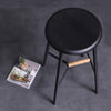 Gaffel Bar Stool Wood Steel Black