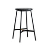 Gaffel Bar Stool Wood Steel Black