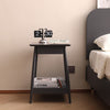 HARLOSH BED SIDE TABLE GREY BEDROOM