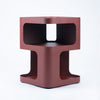 HOLF Terracotta Red Side Table Angled