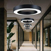 Halo Pendant Light Black Corridor