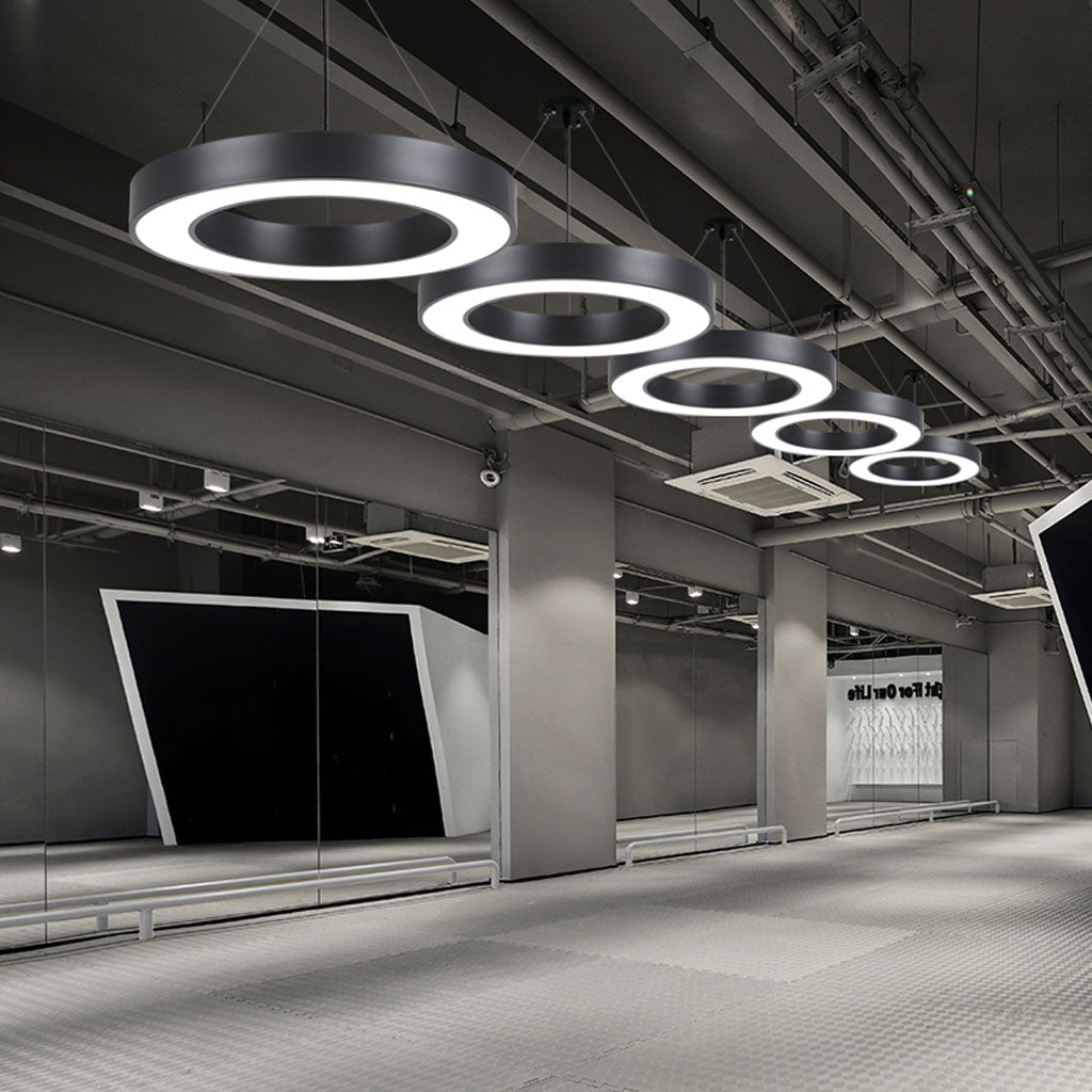 Halo Pendant Light Black Exhibition
