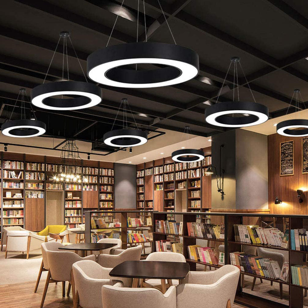 Halo Pendant Light Black Library