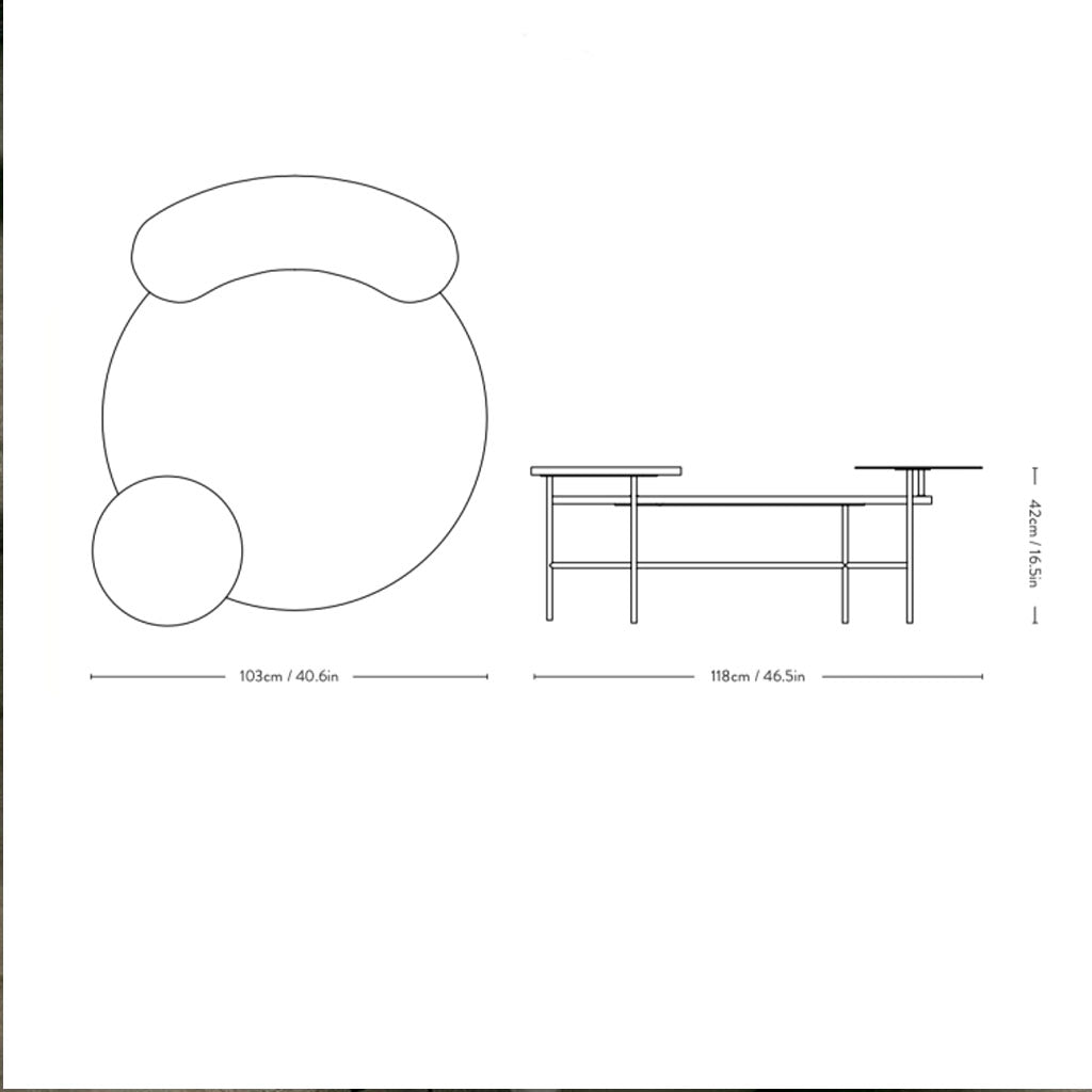 JH25 Coffee Table Dimension