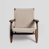 KARFA ARMCHAIR WALNUT FRONT VIEW
