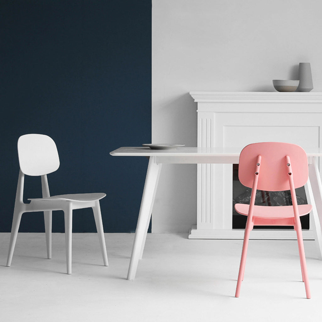 KAYLA White Pink Dining Chair