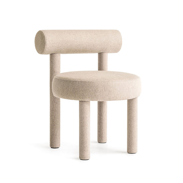 KINDUR Dining Chair Cream White Angled