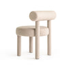 KINDUR Dining Chair Cream White Back Angled