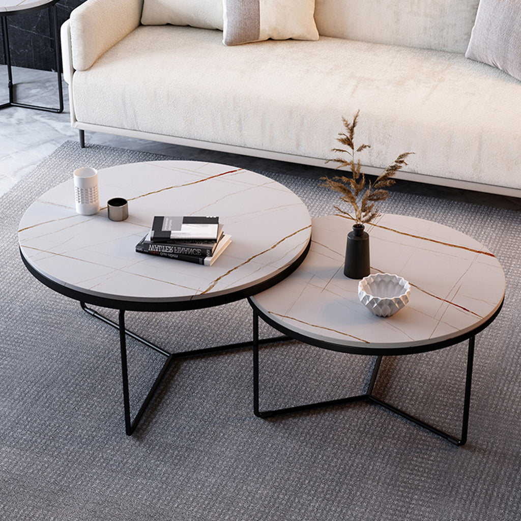 LINU Marble 2-in1 Coffee Table White