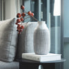 Beautiful Textured Lines on Vase in Living Room