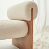 L'ART Bouclé Lounge Chair in solid ash wood upholstered