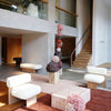 L'ART Bouclé Lounge Chair in solid ash wood living room