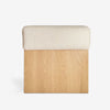 L'ART Bouclé Lounge Chair in solid ash wood back view
