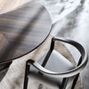 MILLA CHAIR BLACK TINTED BLACK LEATHER AERIAL LIFESTYLE