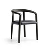 MILLA CHAIR BLACK TINTED BLACK LEATHER SIDE