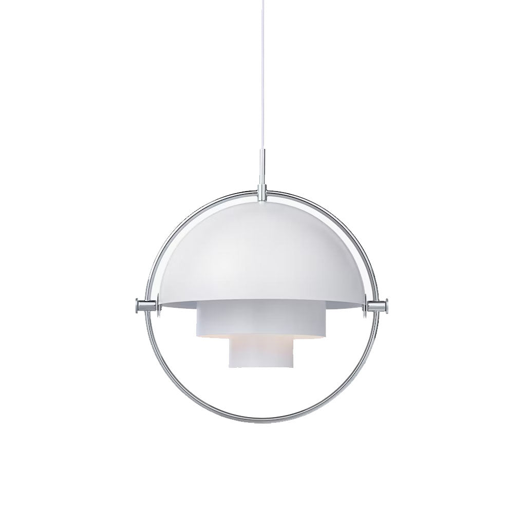 Multi Lite Pendant White Silver