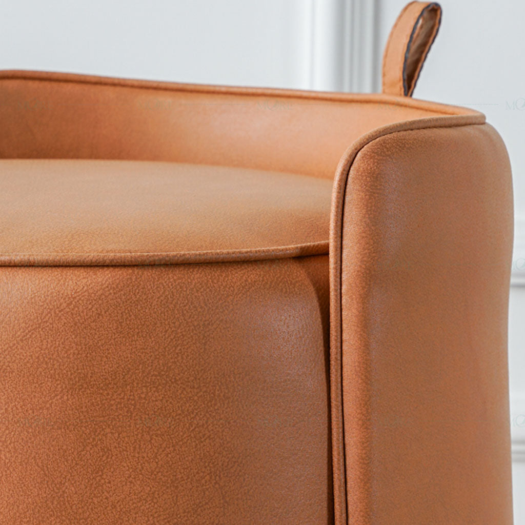 NOEL POUF BROWN CLOSE UP 02