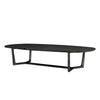 PIPER Oval Black Coffee Table Angled