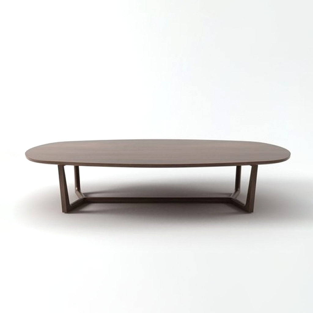 PIPER Oval Oak Coffee Table Front