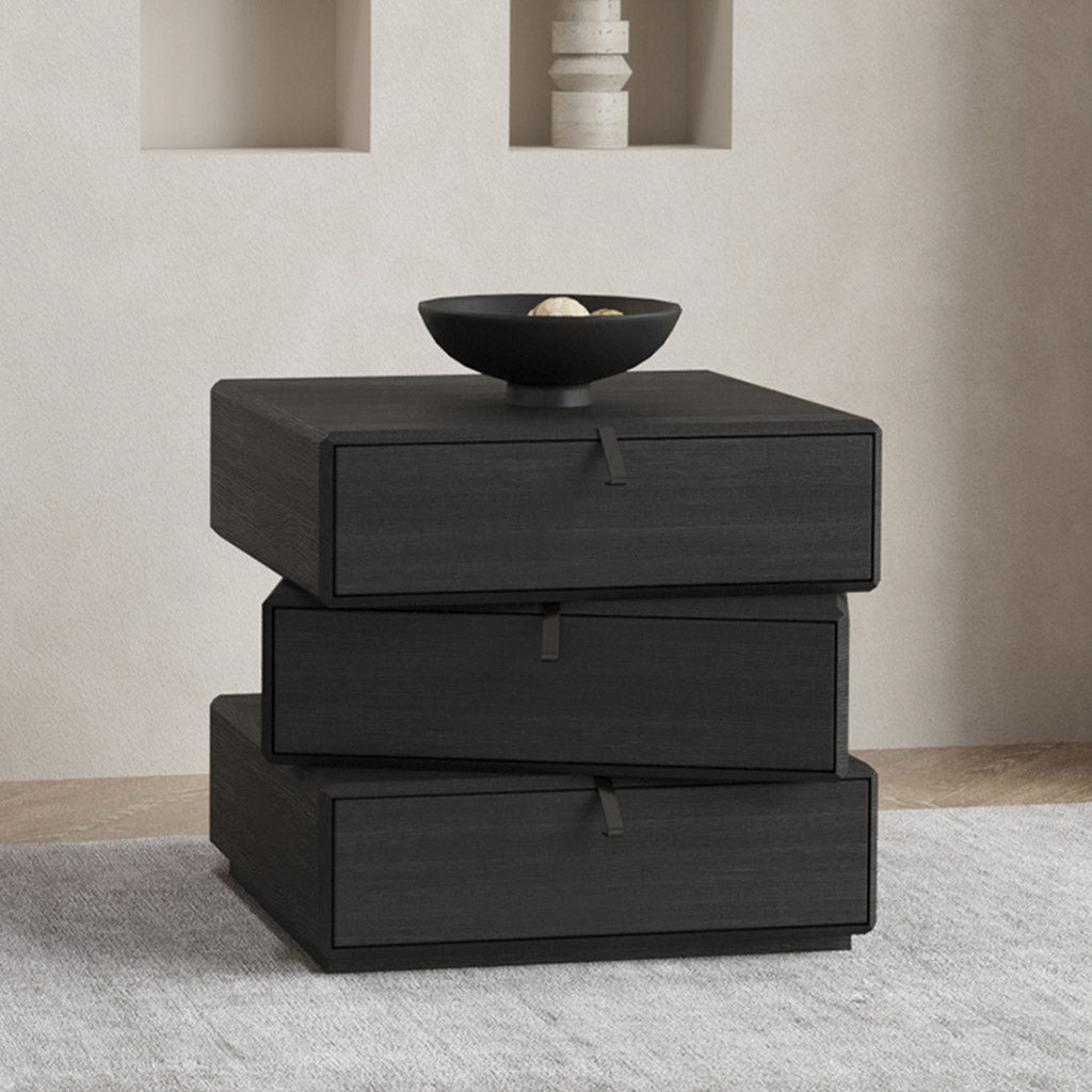RUBIC Black 360 Chest Drawer 3-Tier Rotatable