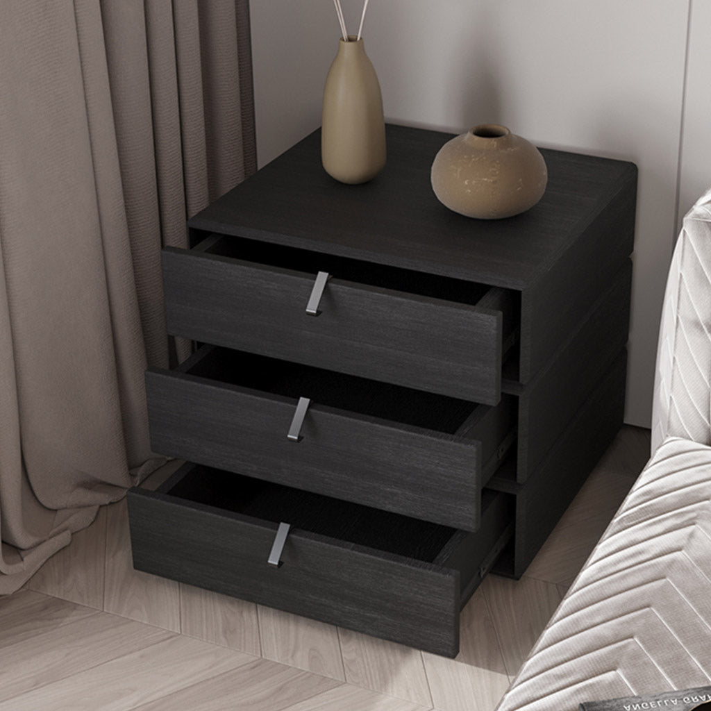 RUBIC Black Oak 360 Chest Drawer 3-Tier Open