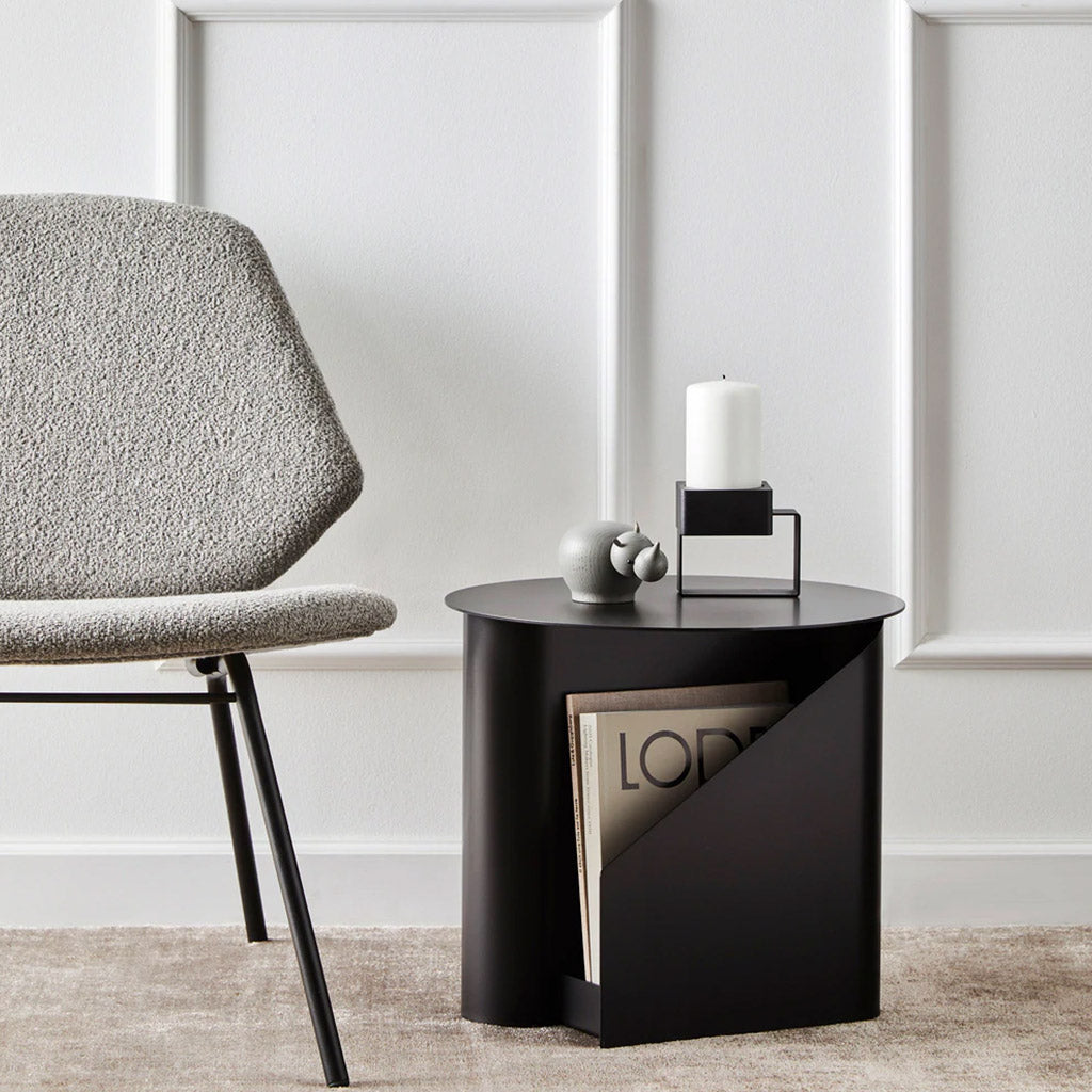 Sentrum Steel Side Table Black Lounge
