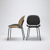 SHELLY Oak Beetle Dining Chair Side And Front