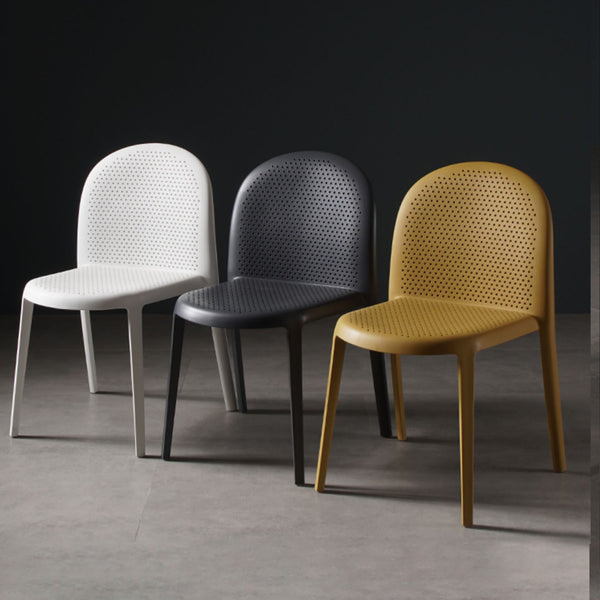 SLETT Dining Chair White Yellow Black Set