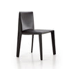 VEFJA DINING CHAIR SADDLE BLACK LEATHER SIDE