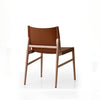 Brown Bridle Leather Wooden Dining Chair