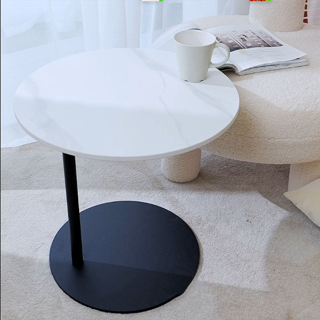 Vic Side Table Sintered Stone White